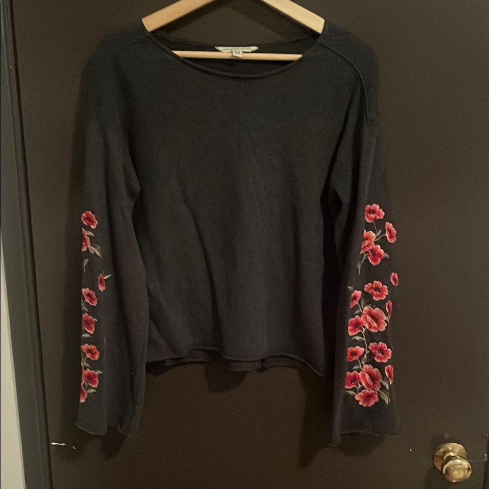 American Eagle Outfitters navy blue Ribbed Sweatshirt